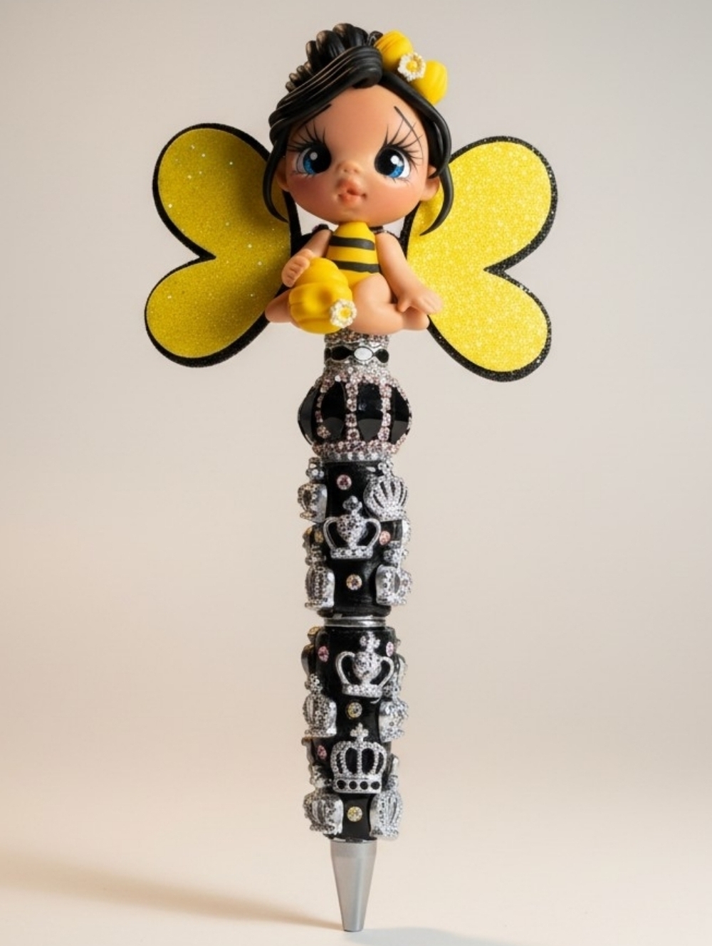 Luxury Queen Bee Bling Pen – Handmade Rhinestone Crown Pen
